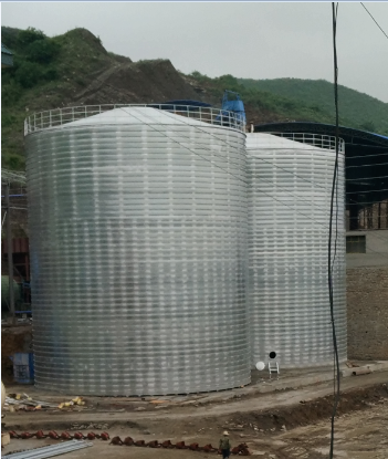 陆河粮食钢板仓的安装全过程不用热焊接